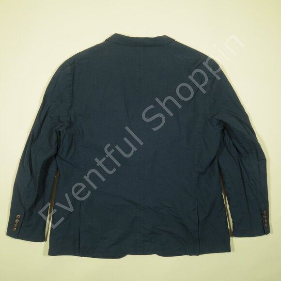 J Crew Ludlow Slim Unstructured Blazer Mens 46R Blue Mcnutt Cotton Linen Jacket - Picture 3 of 9
